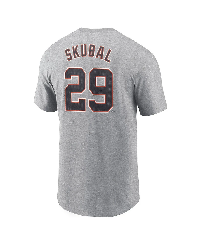Nike Men's Tarik Skubal Gray Detroit Tigers Fuse Name Number T-Shirt