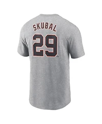 Nike Men's Tarik Skubal Gray Detroit Tigers Fuse Name Number T-Shirt