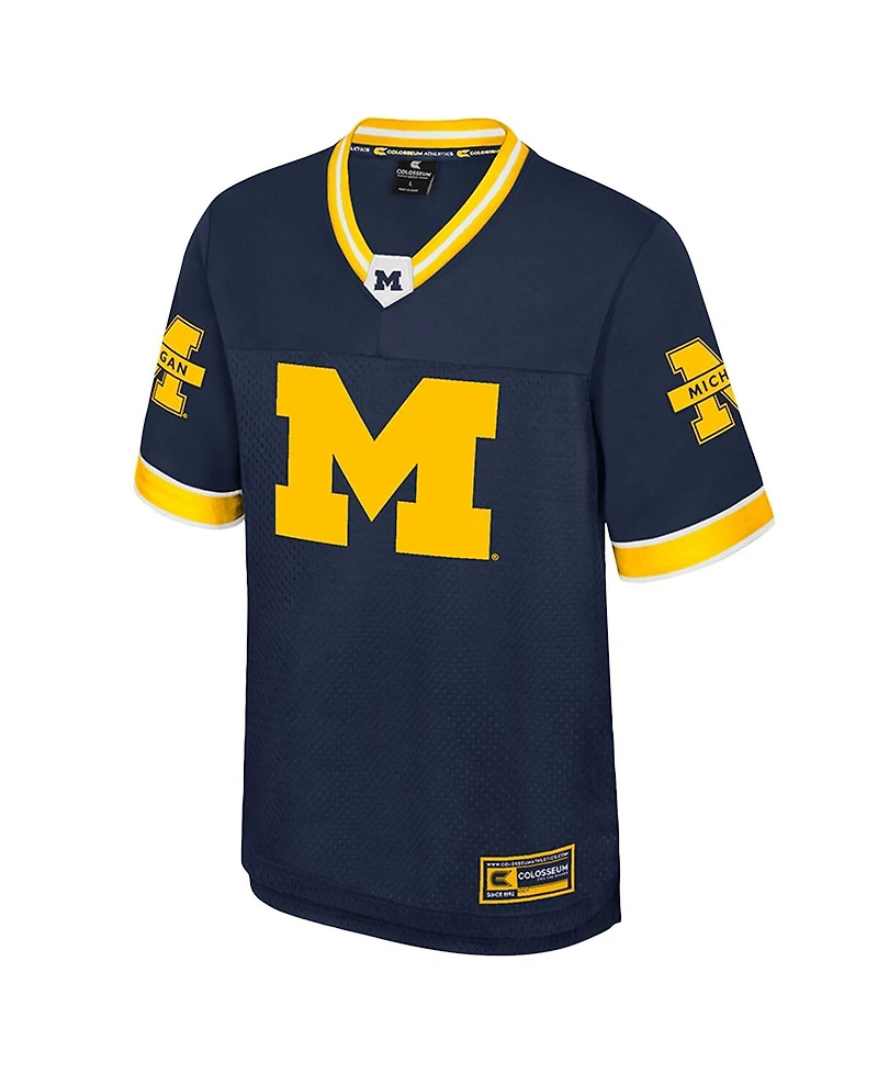 Colosseum Men's Navy Michigan Wolverines Nothing but the Hits Football Jersey
