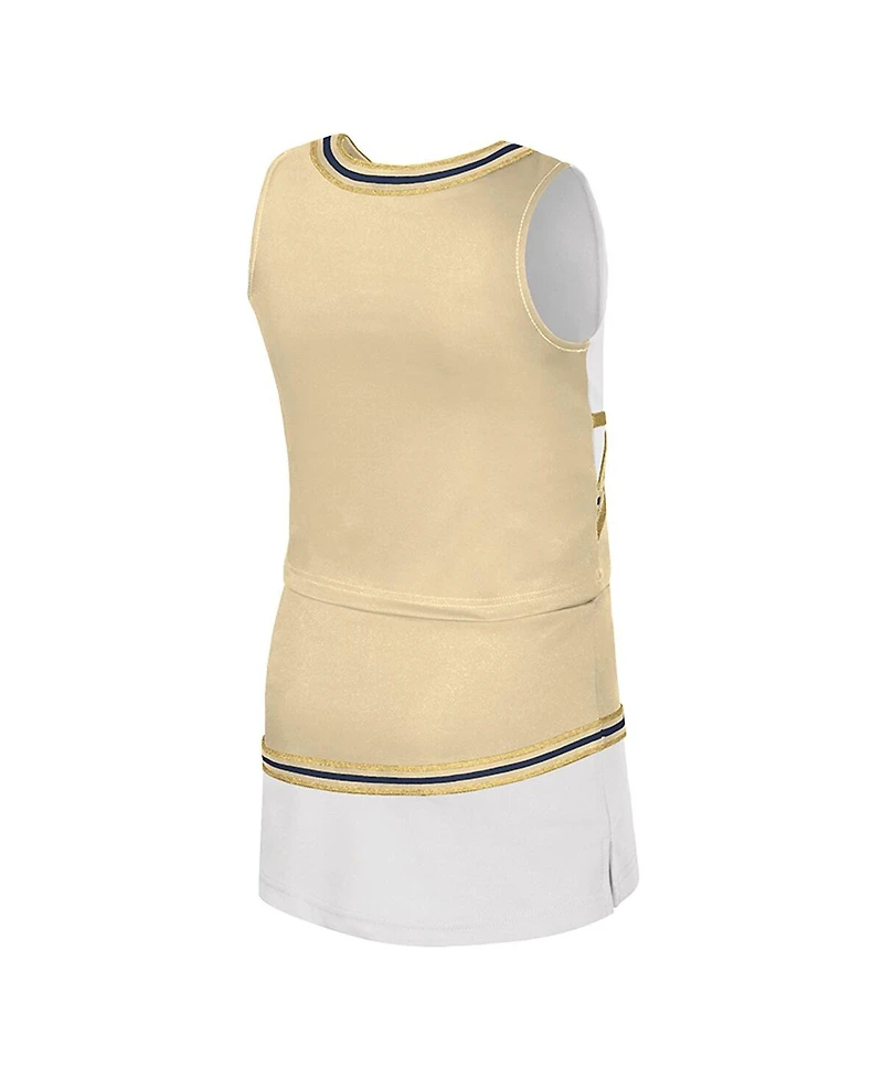 Colosseum Big Girls 2-Piece Gold Georgia Tech Yellow Jackets Lollipop Park Cheer Set