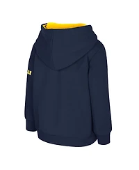 Colosseum Toddler Navy Michigan Wolverines Big Logo Volume Fleece Pullover Hoodie