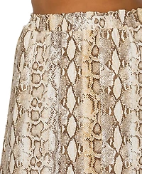 Coin 1804 Plus Python Elastic Waist Maxi Skirt