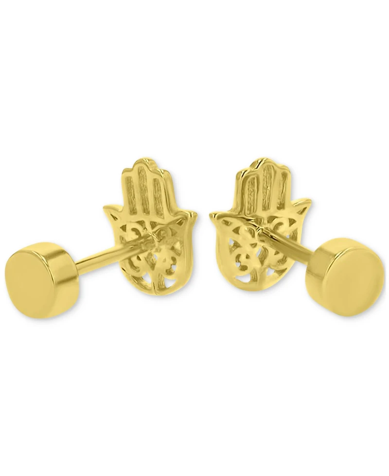 Macy's Earrings in 14k Yellow Gold over Sterling Silver