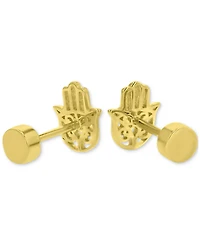 Macy's Earrings in 14k Yellow Gold over Sterling Silver