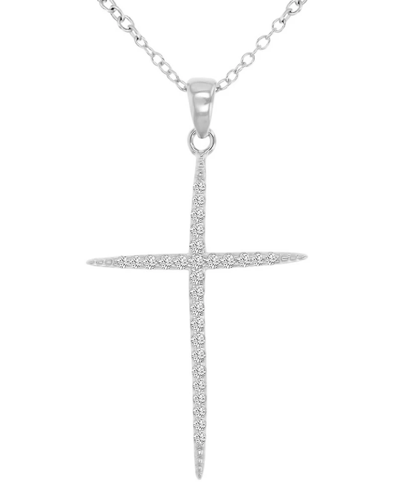 Macy's Cubic Zirconia Necklace (0.303 ct.t.w.) in Sterling Silver