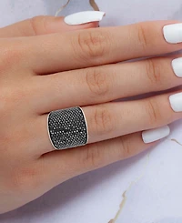 Macy's Black Spinel Ring (2.754 ct.t.w.) Sterling Silver
