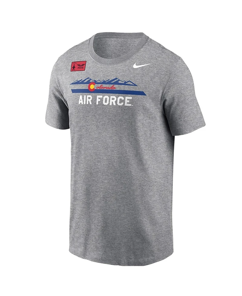 Nike Men's Gray Air Force Falcons Apls Fighting Falcon Collection Rivalry T-Shirt