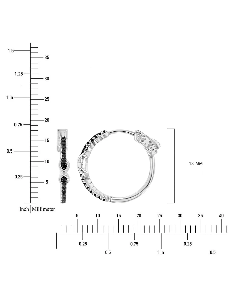Macy's Cubic Zirconia Hoop Earrings Sterling Silver