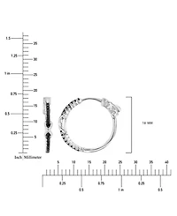 Macy's Cubic Zirconia Hoop Earrings Sterling Silver