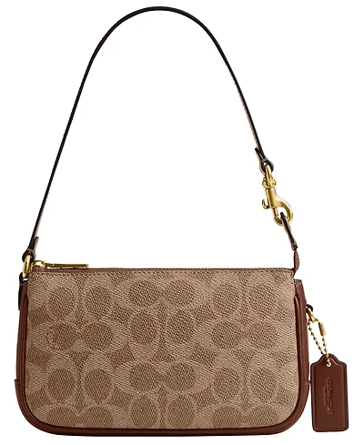 Coach Plaza Mini Signature Canvas Shoulder Bag 18