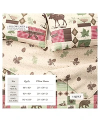 Linery & Co. Wildlife Patchwork Microfiber Quilt Set With Shams