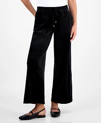 Style & Co Petite Pull-On Wide-Leg Velour Lounge Pants, Macy's Exclusive