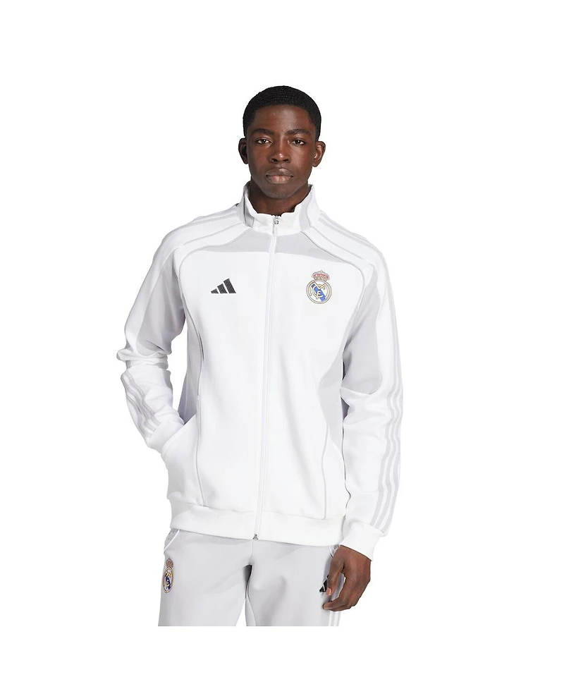 Adidas Men's White Real Madrid Urban Purist Full-Zip Track Jacket