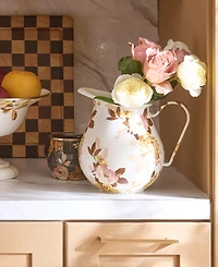 MacKenzie-Childs Wild Rose White Pitcher