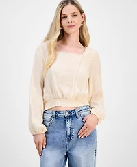And Now This Petite Embroidered Lace-Trim Top, Macy's Exclusive