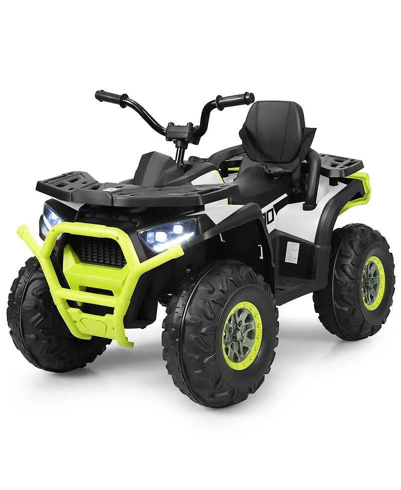 12V Kids Electric 4-Wheeler Atv Quad 2 Speeds Ride On Car w/MP3&Led Lights