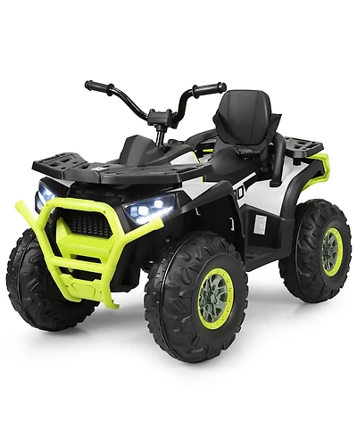 12V Kids Electric 4-Wheeler Atv Quad 2 Speeds Ride On Car w/MP3&Led Lights