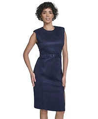 Calvin Klein Women's Sleeveless Crewneck Short Dress
