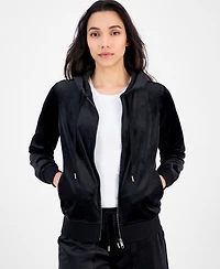 Style & Co Women's Velour Zip-Up Hoodie, Macy's Exclusive