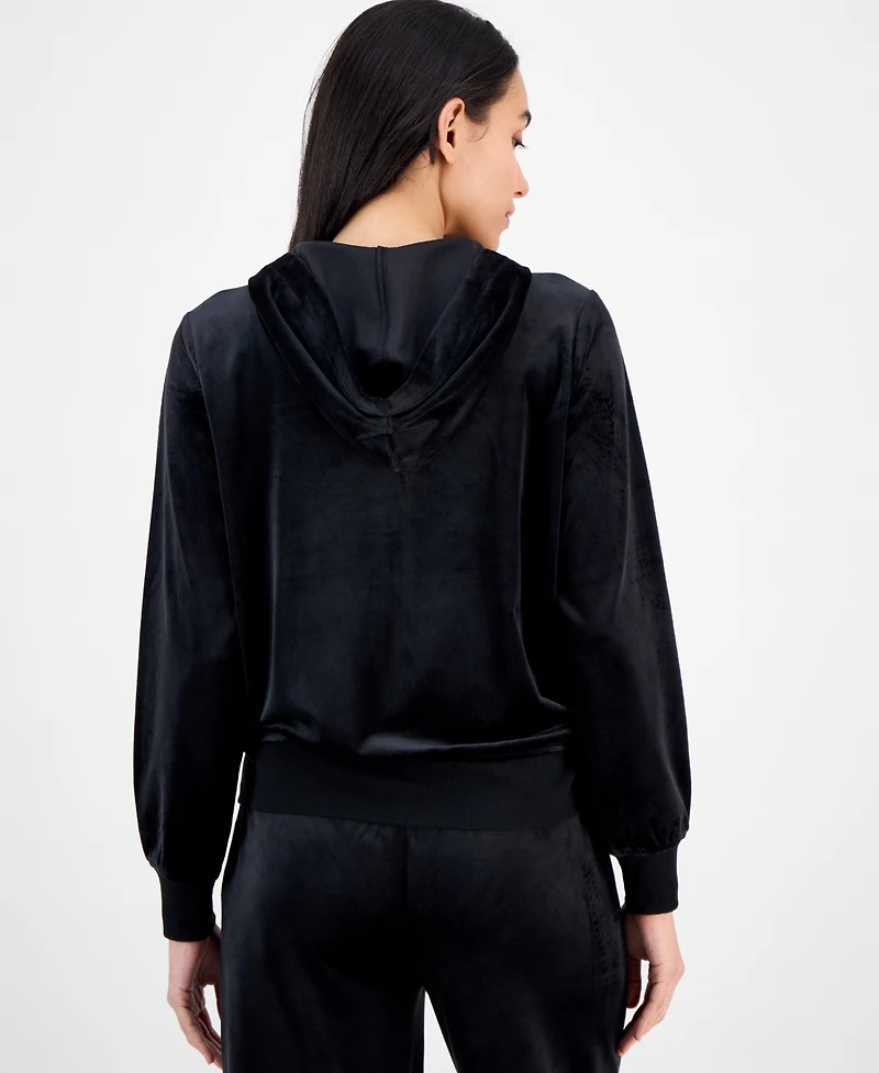 Style & Co Women's Velour Zip-Up Hoodie, Macy's Exclusive