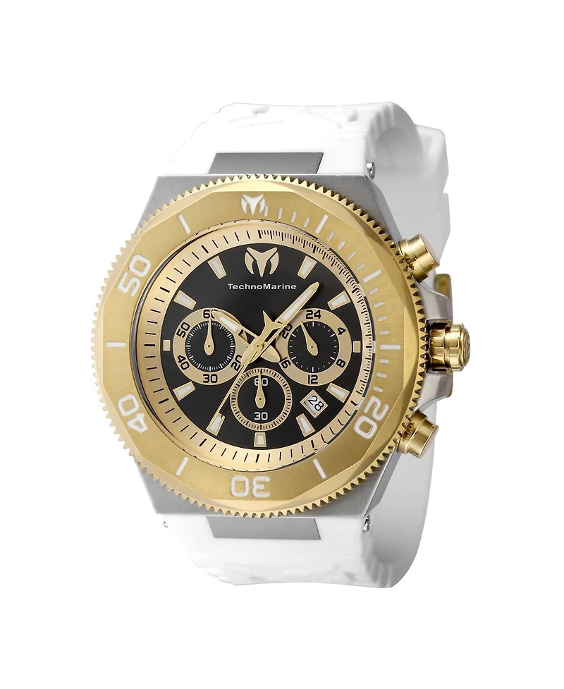 Technomarine Men's Tm-224019 Manta Quartz Chronograph Gold, Black Dial Watch