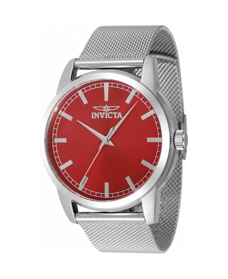 Invicta Men's 48509 Celestial Quartz 3 Hand Red Dial Watch
