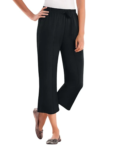 Woman Within Plus Easy Going Knit Capri