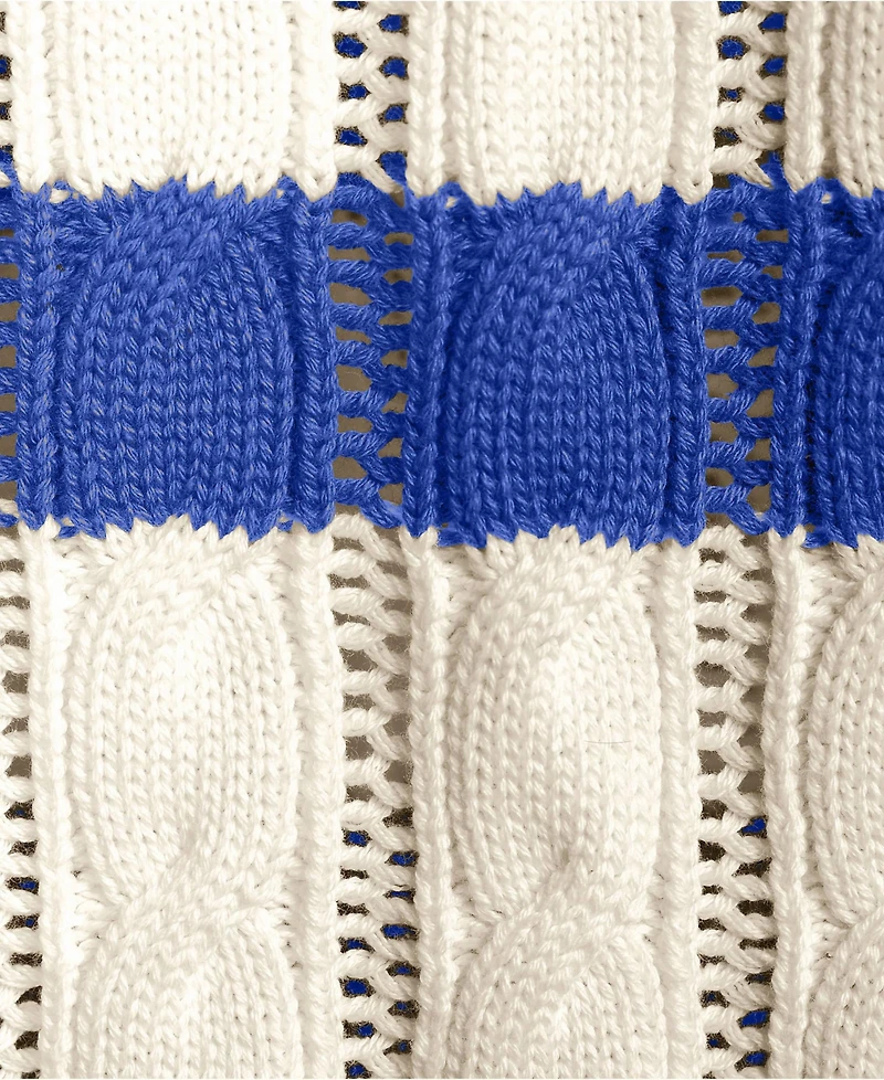 Lands' End Women's Drifter Cable Pointelle Stitch Sweater