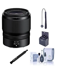 Nikon Nikkor Z 35mm f/1.4 Lens, Bundle with 62mm Filter Kit, Lens Pen Lens Cleaner, Cleaning Kit and Lens Cap Tether