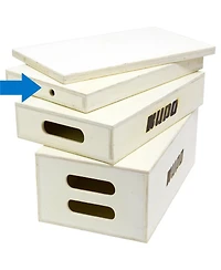Kupo 20x12x2" Wooden Apple Box, Quarter, Natural
