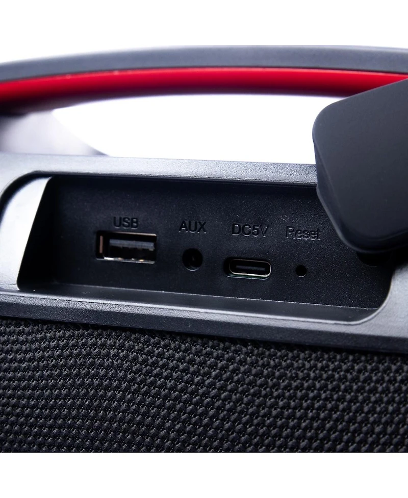 Radioshack 80W Bluetooth Portable Speaker with Rgb lights True Wireless and Type C Charging Port 4001771 Black