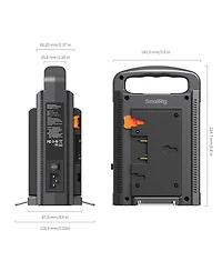 SmallRig 2-Channel Simultaneous Gold Mount Battery Charger