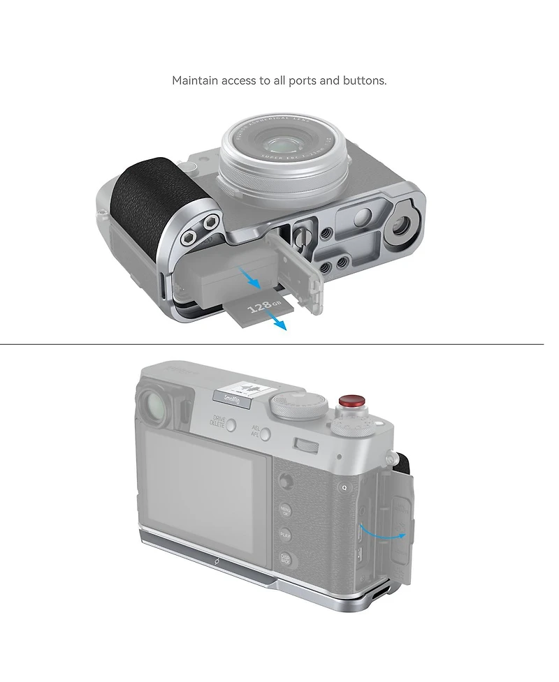 SmallRig SmallRig L-Shape Grip for Fujifilm X100VI & X100V, Silver