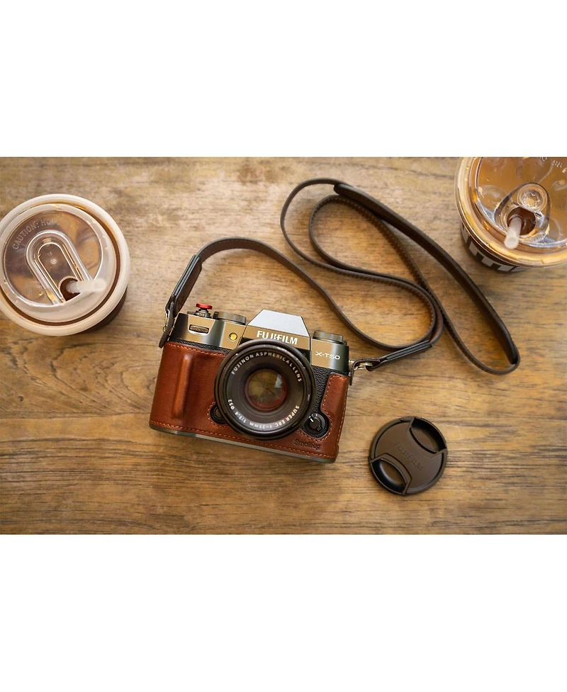 SmallRig SmallRig Leather Half Case Kit for Fujifilm X-T50, Brown