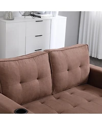Streamdale 3-in-1 Sofa Bed with Storage and Cupholders