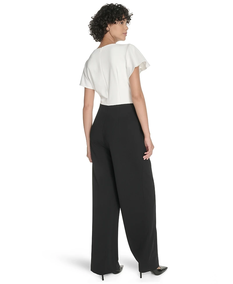Tommy Hilfiger Women's Flutter Sleeve Jumpsuit