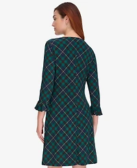 Tommy Hilfiger Women's Plaid Shift Crewneck Dress