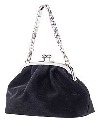 Nina Vintage Style Crystal Handle Frame Clutch