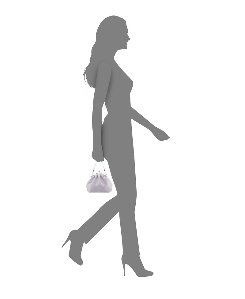 Nina Vintage Style Crystal Handle Frame Clutch