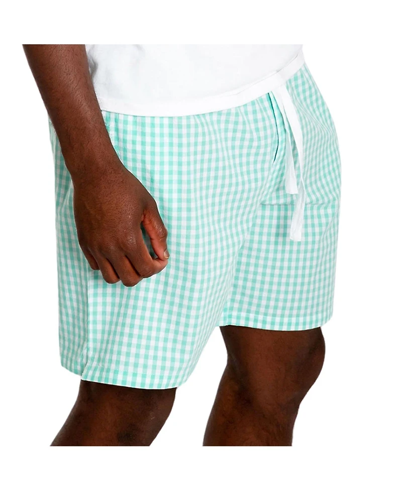 Sant and Abel Men's Hepburn Gingham Mint Sleep Shorts