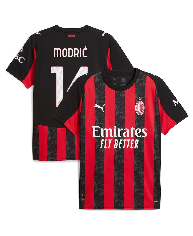 Puma Men's Luka Modric Red Ac Milan 2025/26 Home Replica Jersey