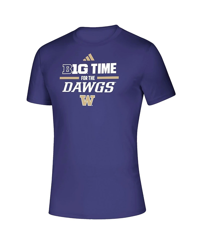 Adidas Men's Purple Washington Huskies B1G Time for the Dawgs T-Shirt