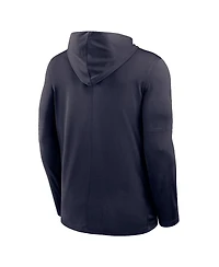Nike Men's Navy Lightweight Dri-fit Long Sleeve Hoodie T-Shirt