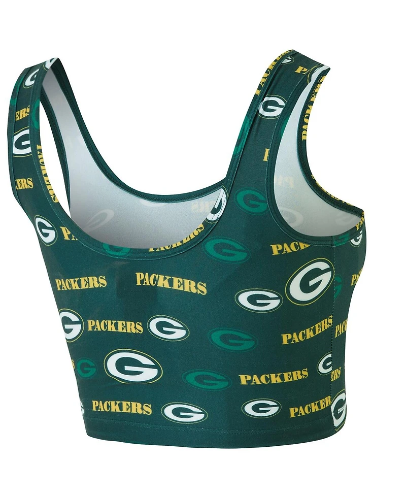 Concepts Sport Women's Green Bay Packers Mosaic Allover Print Bralette