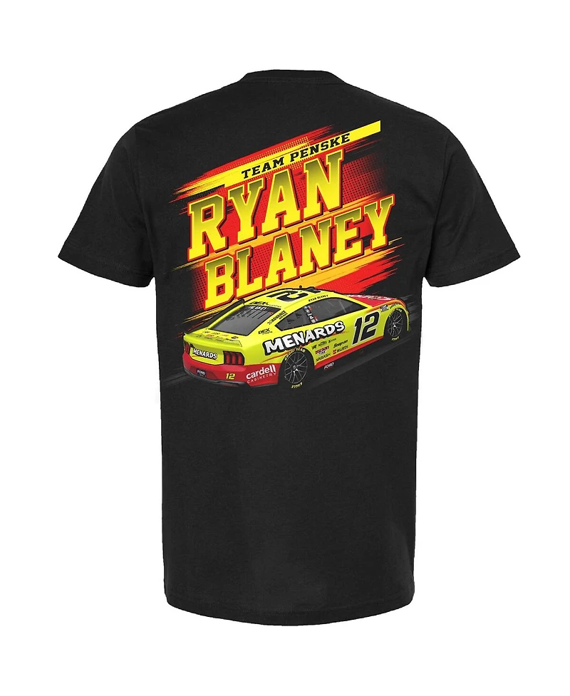 Team Penske Men's Black Ryan Blaney Menards Car T-Shirt