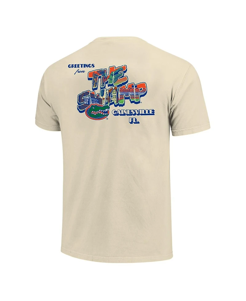 Image One Men's and Women's Natural Florida Gators Hyper Local Swamp Postcard T-Shirt
