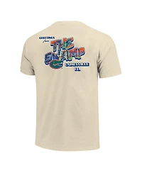 Image One Men's and Women's Natural Florida Gators Hyper Local Swamp Postcard T-Shirt
