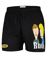 Freeze Max Men's Black Beavis and Butt-Head Rude Mesh Shorts