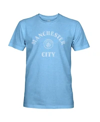 1863FC Men's Sky Blue Manchester City Team Arch Retro Tri-Blend T-Shirt