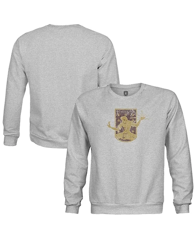 1863FC Big Boys and Girls Heather Gray Detroit City Fc Color Badge Pullover Sweatshirt